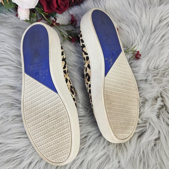 Rothy’s Original Slip On Sneaker Desert Cat Leopard Print Shoes Size 7 Sustainab - Picture 7 of 9